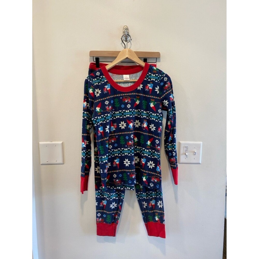 Hanna Andersson Women's Pajama Set Medium Gnome Sweet Gnome organic cotton